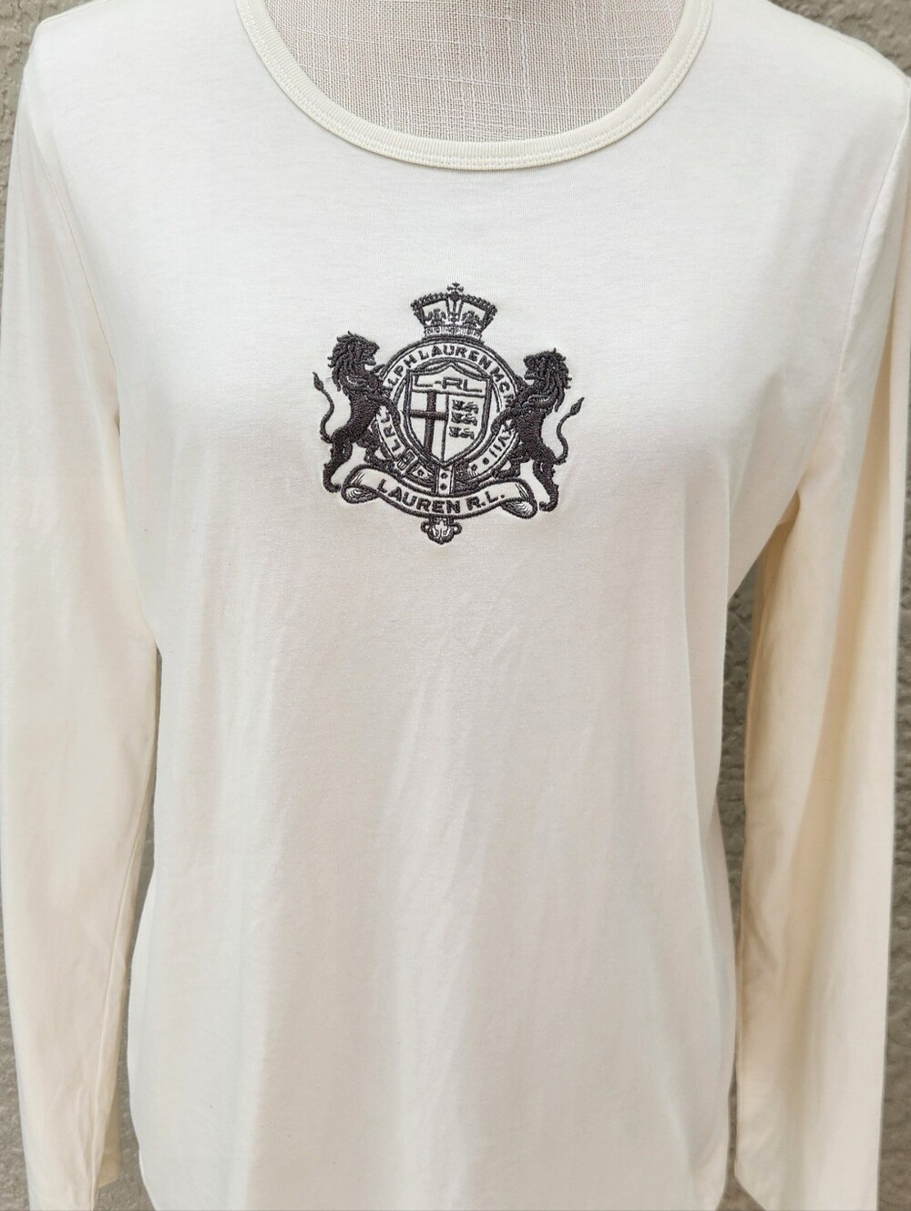 Lauren Ralph Lauren 100% cotton long sleeve tee Size L